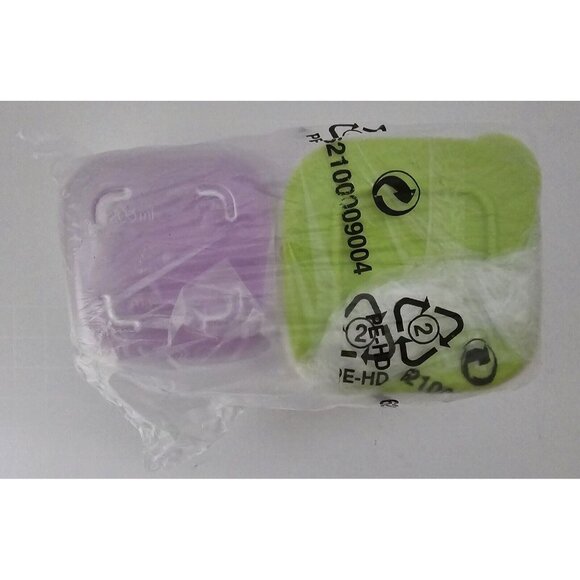 Tupperware Clear Mates Clearmates Mini Snack Container 2pc Set NEW Green Purple - Picture 6 of 8
